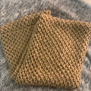 Carmel colored knit circle scarf